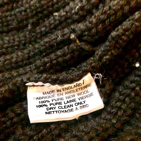 Joseph Tricot Black Wool Cardigan Sweater Made in England - Picture 8 of 11